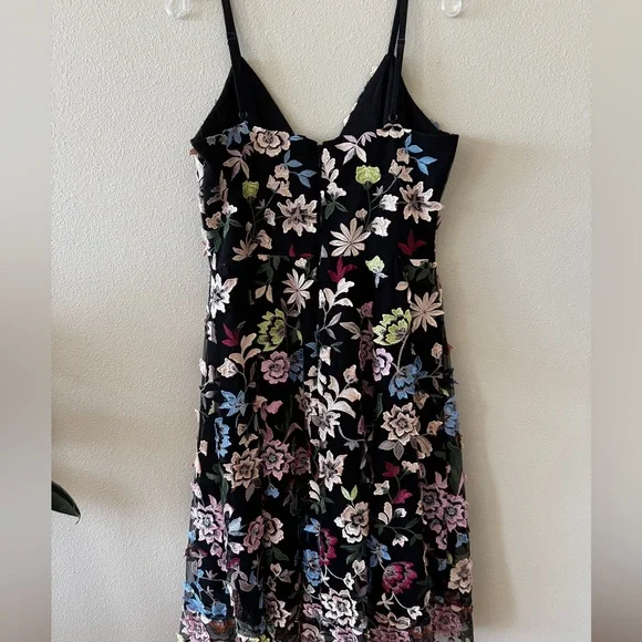 STUNNING! Floral Rustic Boho DRESS THE POPULATION Maren Carnation Cocktail (L) - Picture 8 of 9